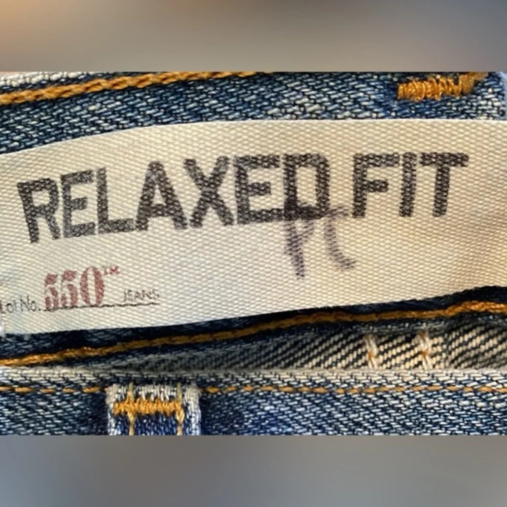 Levi’s 550 Relaxed‎ Fit Men’s Size W38/L32 Cotton Denim Jeans